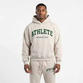 Athlete Powered by Jesus Premium Hoodie - Bone