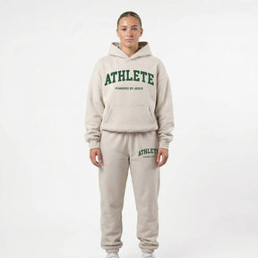 Athlete Powered by Jesus Premium Hoodie - Bone