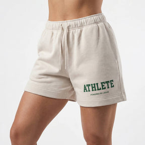 Athlete Powered by Jesus Premium Track Shorts - Bone