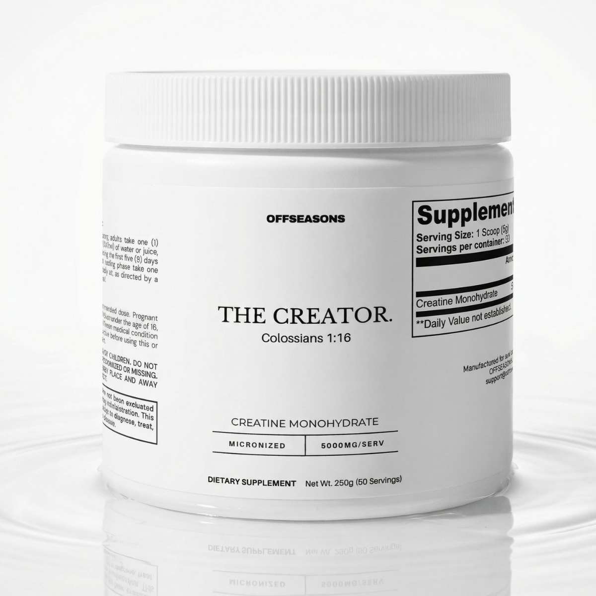 The Creator. Pure Creatine for Strength Built Over Time