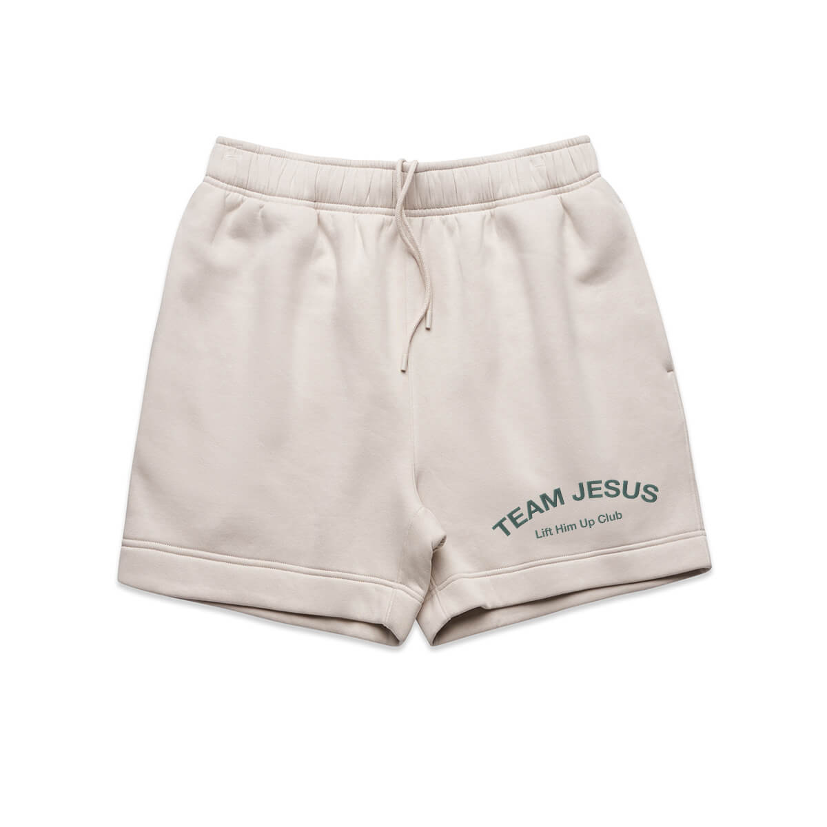 Team Jesus Premium Track Shorts - Bone