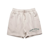 Team Jesus Premium Track Shorts - Bone