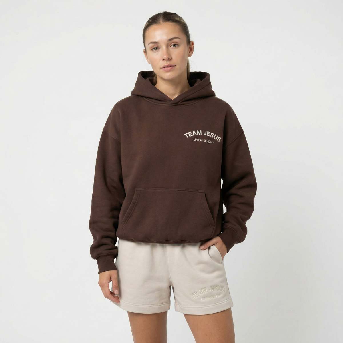 Team Jesus Premium Hoodie - Chocolate