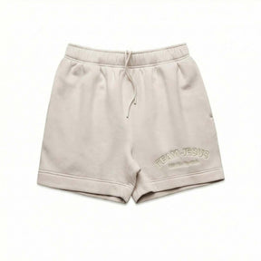 Team Jesus Premium Track Shorts - Bone