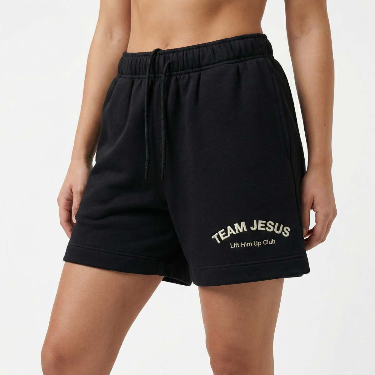 Team Jesus Premium Track Shorts - Black