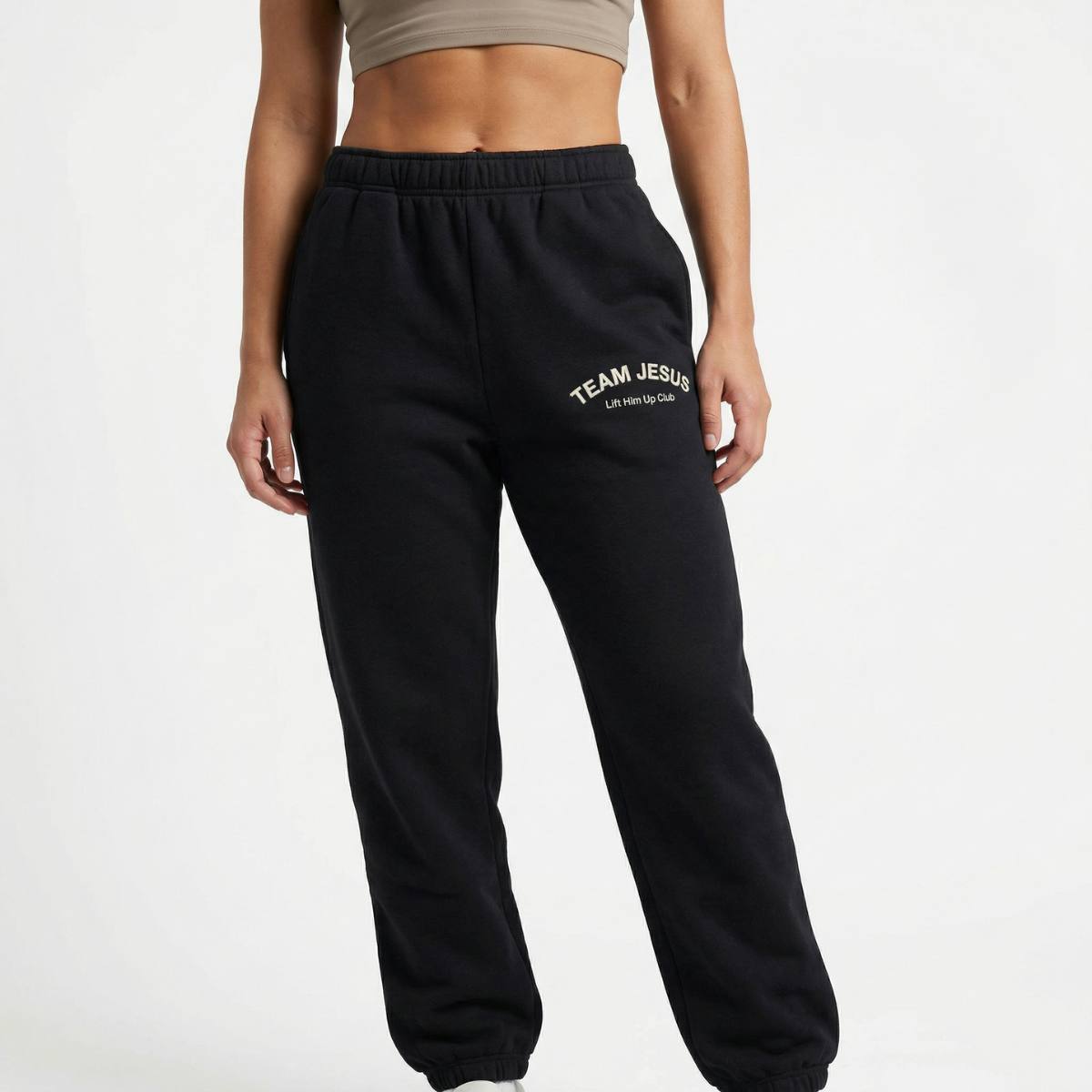 Team Jesus Track Pants - Black