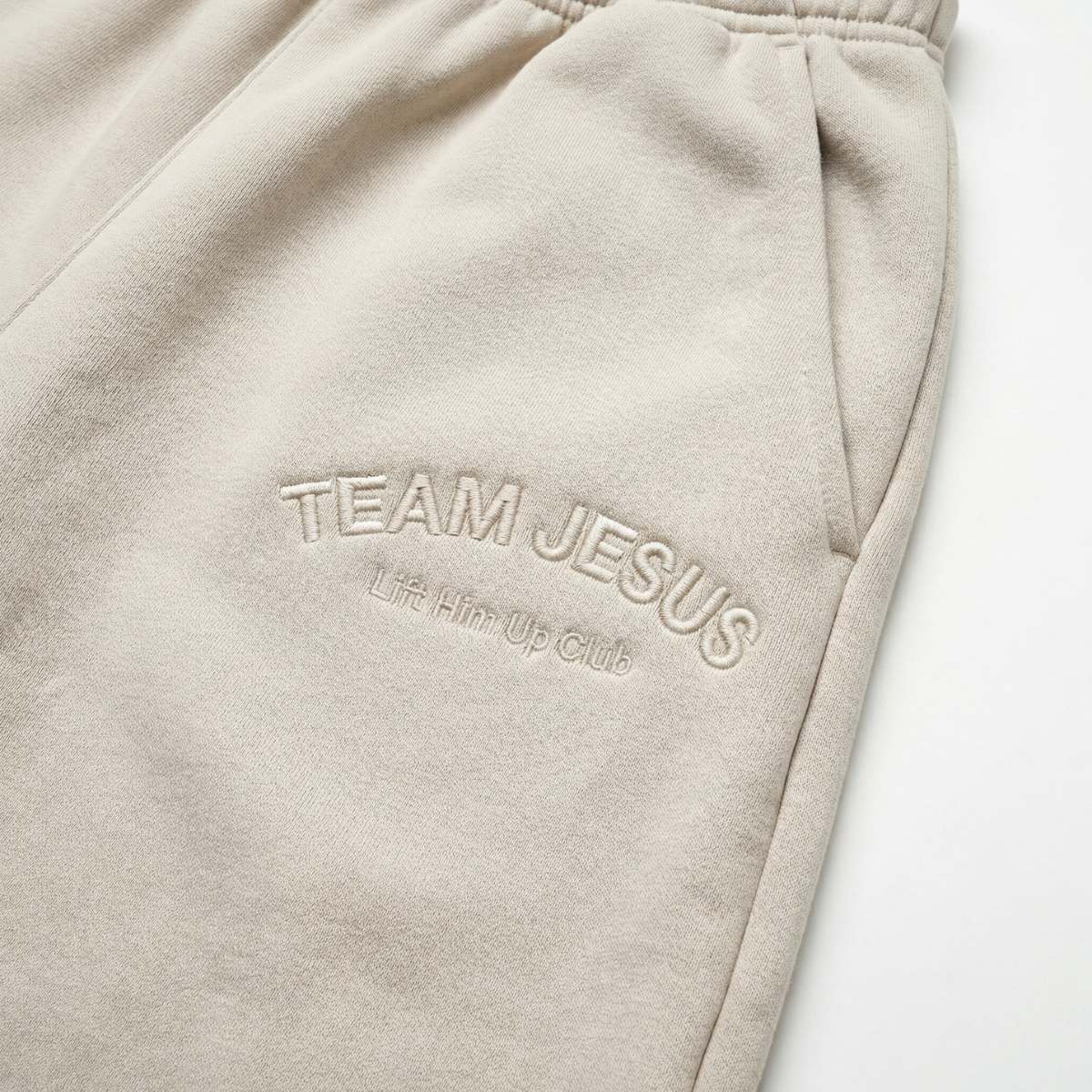 Team Jesus Track Pants - Bone