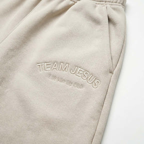 Team Jesus Track Pants - Bone