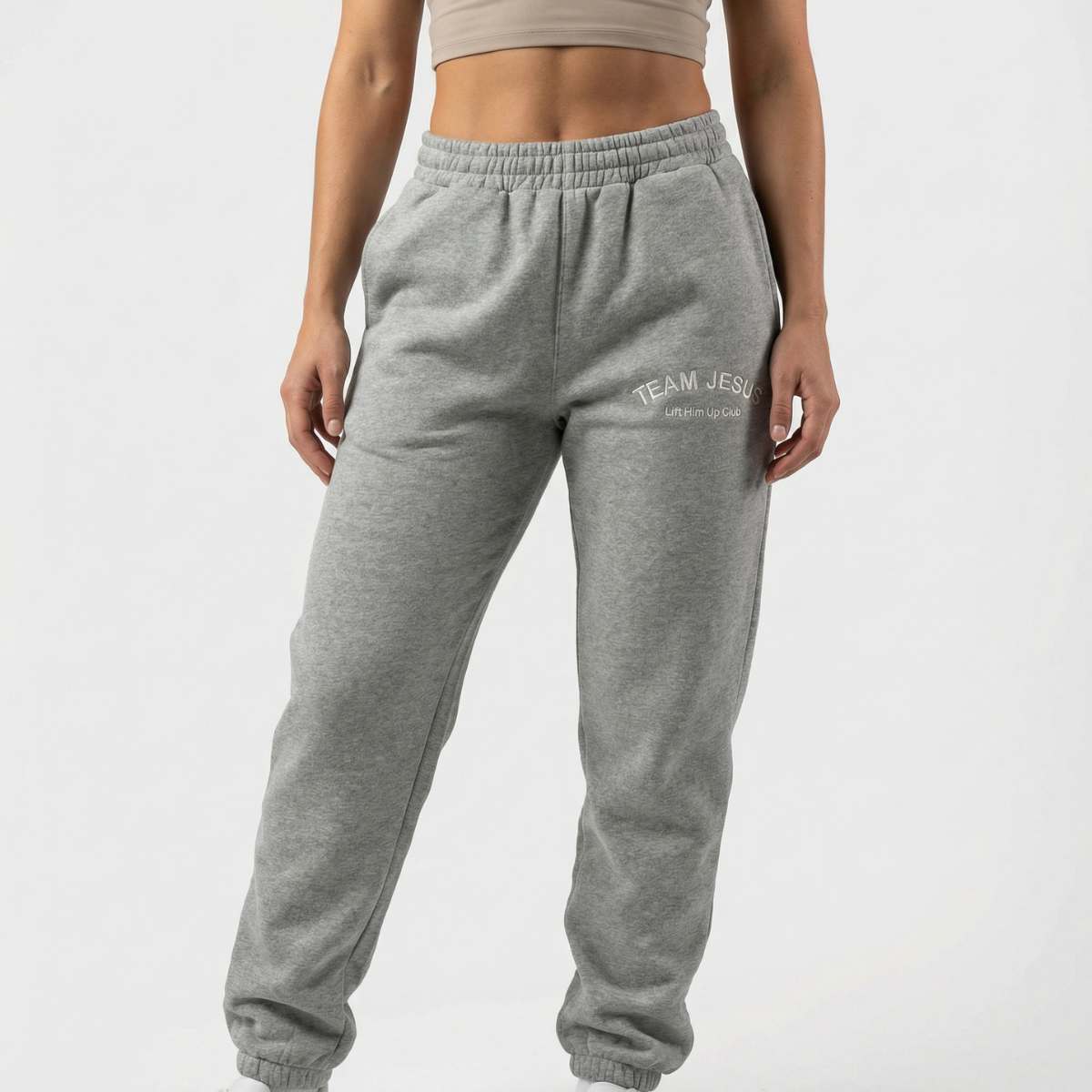 Team Jesus Track Pants - Sports Grey