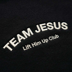 Team Jesus Half Zip Premium Sweater - Black