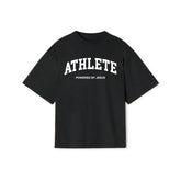 Athlete Powered by Jesus Oversized Heavy T-shirt - Black